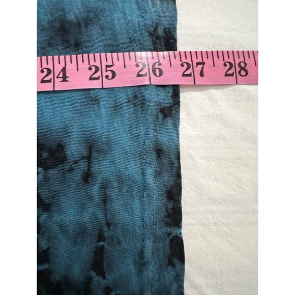 Affliction Mens Polo Shirt Large Blue Tie Dye Live Fast Short Sleeve Cross - Picture 9 of 10